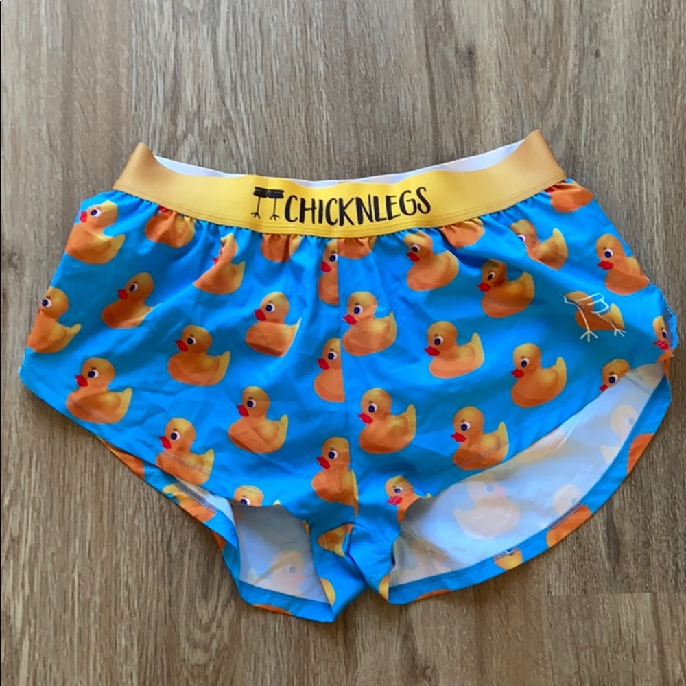 NWOT ChicknLegs Rubber Ducky Running Shorts